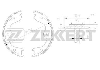 Комлект тормозных накладок ZEKKERT BK-4171