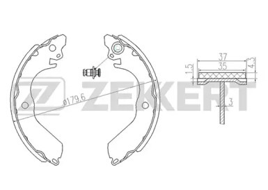 Комлект тормозных накладок ZEKKERT BK-4176