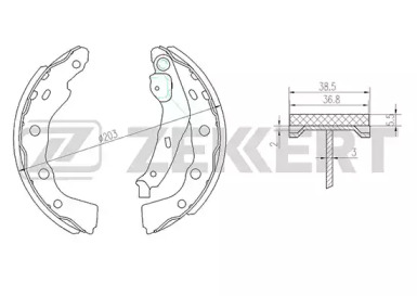 Комлект тормозных накладок ZEKKERT BK-4177