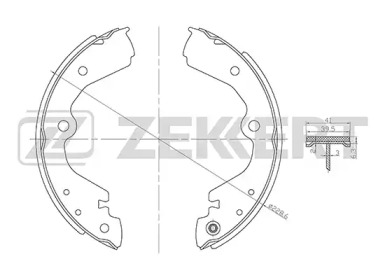 Комлект тормозных накладок ZEKKERT BK-4178