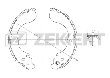 Комлект тормозных накладок ZEKKERT BK-4179