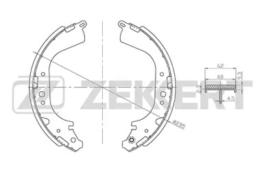 Комлект тормозных накладок ZEKKERT BK-4182