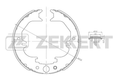 Комлект тормозных накладок ZEKKERT BK-4183