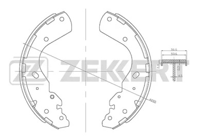 Комлект тормозных накладок ZEKKERT BK-4184