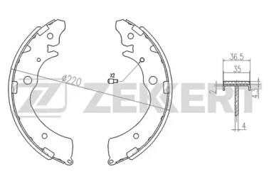 Комлект тормозных накладок ZEKKERT BK-4207