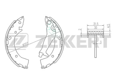 Комлект тормозных накладок ZEKKERT BK-4236