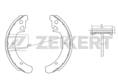 Комлект тормозных накладок ZEKKERT BK-4261