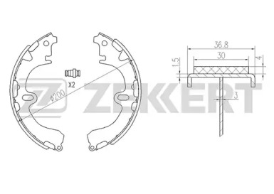 Комлект тормозных накладок ZEKKERT BK-4421