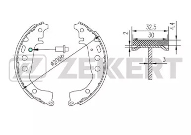 Комлект тормозных накладок ZEKKERT BK-4436