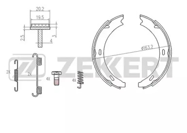 Комлект тормозных накладок ZEKKERT BK-4440