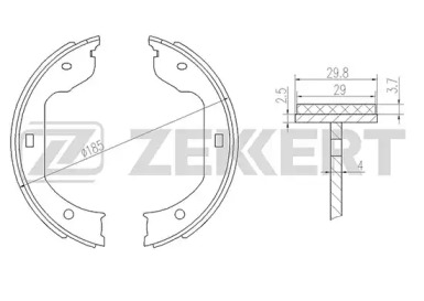 Комлект тормозных накладок ZEKKERT BK-4443