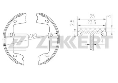 Комлект тормозных накладок ZEKKERT BK-4449