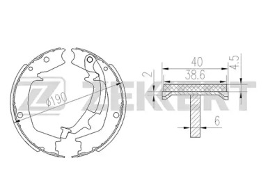 Комлект тормозных накладок ZEKKERT BK-4451