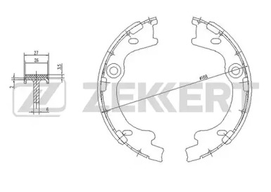 Комлект тормозных накладок ZEKKERT BK-4454