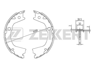 Комлект тормозных накладок ZEKKERT BK-4455