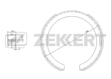 Комлект тормозных накладок ZEKKERT BK-4456