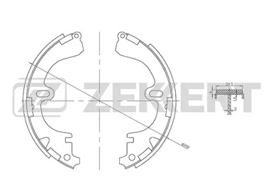 Комлект тормозных накладок ZEKKERT BK-4457