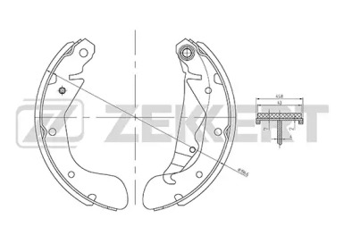 Комлект тормозных накладок ZEKKERT BK-4459