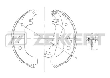 Комлект тормозных накладок ZEKKERT BK-4469