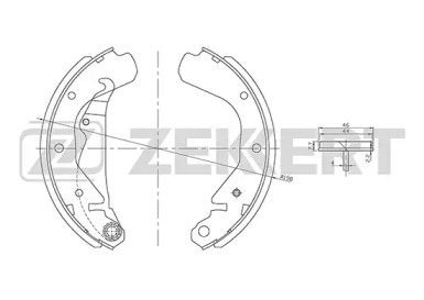 Комлект тормозных накладок ZEKKERT BK-4472