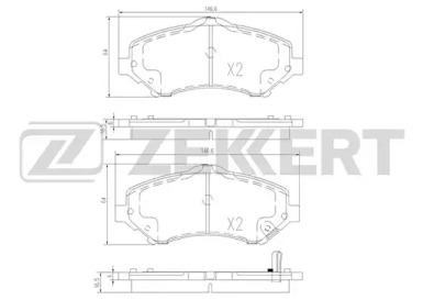 Комплект тормозных колодок ZEKKERT BS-1008