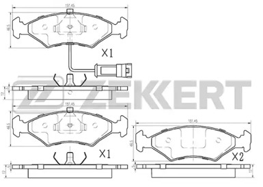 Комплект тормозных колодок ZEKKERT BS-1010