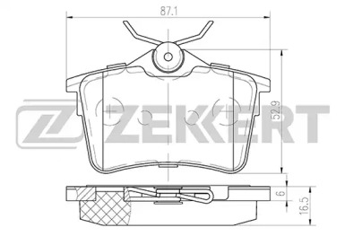 Комплект тормозных колодок ZEKKERT BS-1012