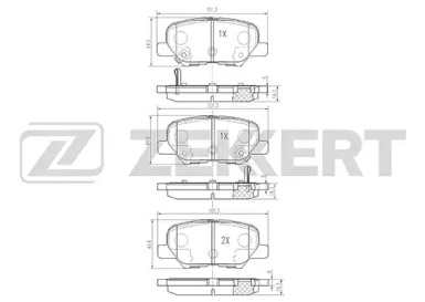 Комплект тормозных колодок ZEKKERT BS-1014