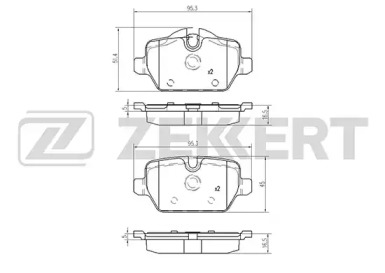 Комплект тормозных колодок ZEKKERT BS-1018