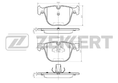 Комплект тормозных колодок ZEKKERT BS-1021