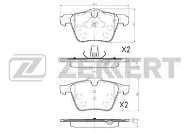 Комплект тормозных колодок ZEKKERT BS-1031