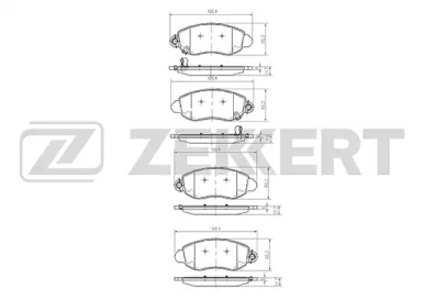 Комплект тормозных колодок ZEKKERT BS-1033