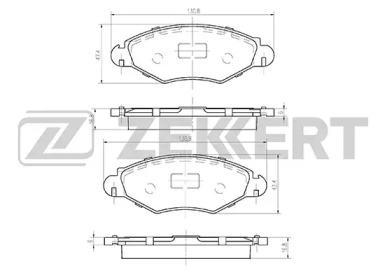 Комплект тормозных колодок ZEKKERT BS-1034