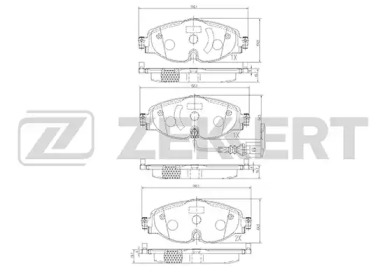 Комплект тормозных колодок ZEKKERT BS-1047