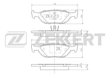 Комплект тормозных колодок ZEKKERT BS-1050