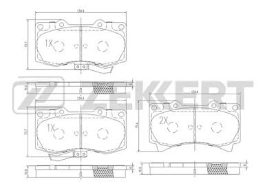 Комплект тормозных колодок ZEKKERT BS-1051