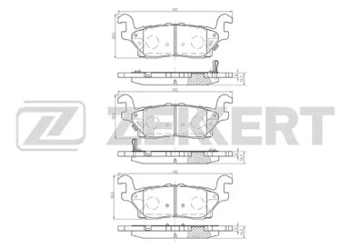 Комплект тормозных колодок ZEKKERT BS-1052