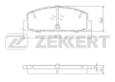 Комплект тормозных колодок ZEKKERT BS-1100