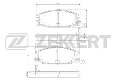 Комплект тормозных колодок ZEKKERT BS-1101