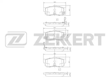 Комплект тормозных колодок ZEKKERT BS-1104