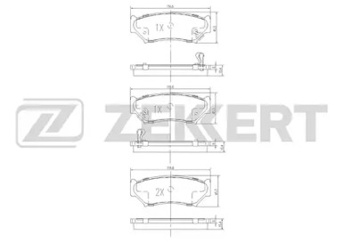 Комплект тормозных колодок ZEKKERT BS-1106