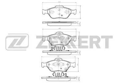 Комплект тормозных колодок ZEKKERT BS-1120