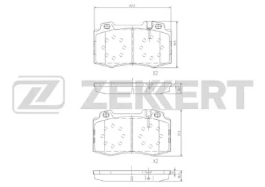 Комплект тормозных колодок ZEKKERT BS-1121