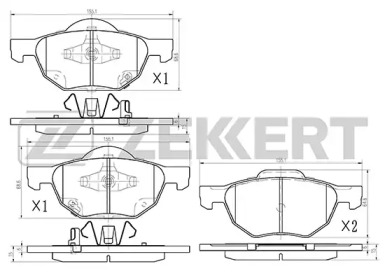 Комплект тормозных колодок ZEKKERT BS-1125