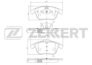 Комплект тормозных колодок ZEKKERT BS-1128