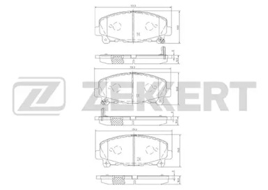 Комплект тормозных колодок ZEKKERT BS-1134