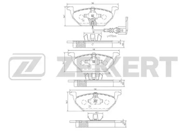 Комплект тормозных колодок ZEKKERT BS-1138