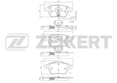 Комплект тормозных колодок ZEKKERT BS-1141