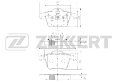 Комплект тормозных колодок ZEKKERT BS-1143