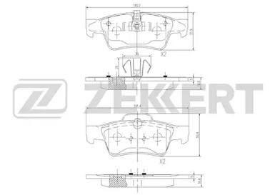 Комплект тормозных колодок ZEKKERT BS-1145